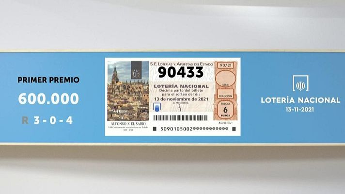 SELAE - Sorteo de la Lotería Nacional del 13/11/2021