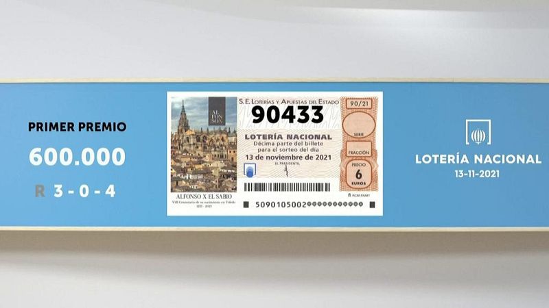 Sorteo de la Lotería Nacional del 13/11/2021