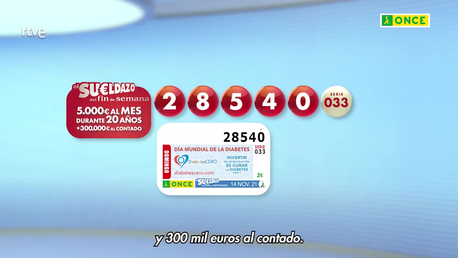 Sorteo ONCE - 14/11/21 - ver ahora