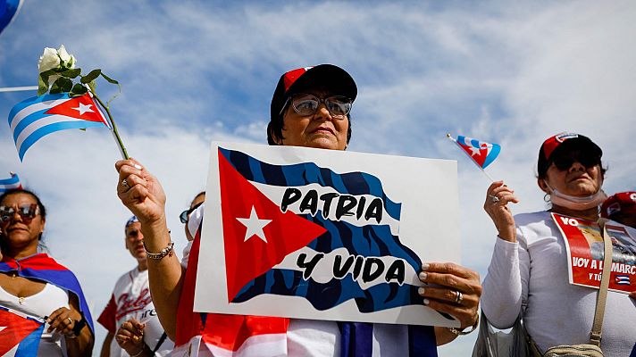 Telediario 1 - Las marchas pacíficas en Cuba continúan en pie pese a la prohibición oficial