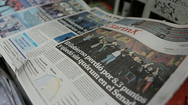 Telediario 2 - El peronismo pierde su mayoría parlamentaria en el Senado por primera vez desde 1983