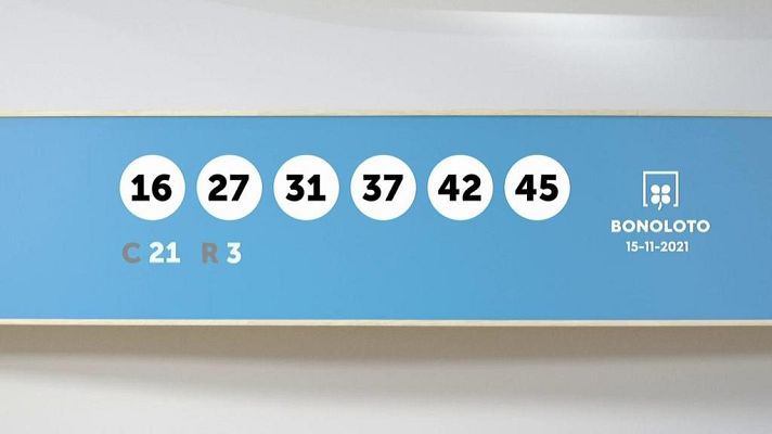 SELAE - Sorteo de la Lotería Bonoloto del 15/11/2021