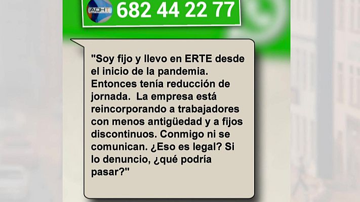 Aquí hay trabajo - ¿Qué pasa si estás en ERTE y no te llaman de vuelta al traba