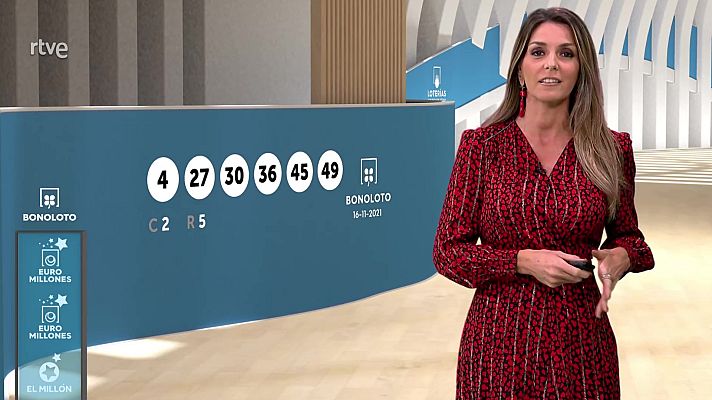 Loterías - Sorteo de la Bonoloto y Euromillones del 16/11/2021
