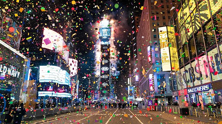 Telediario 1 - La Nochevieja vuelve a celebrarse en Times Square este año