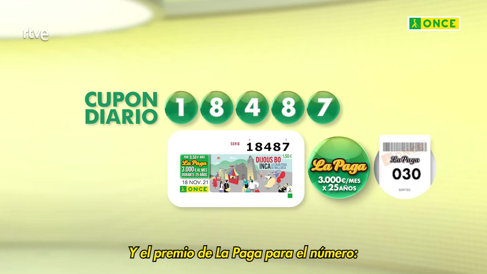 Sorteo ONCE - 18/11/21 - ver ahora