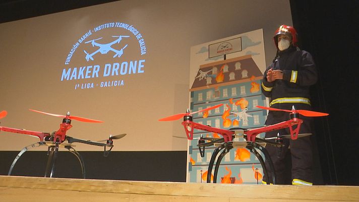 Telexornal - Galicia - I Liga "maker drone"