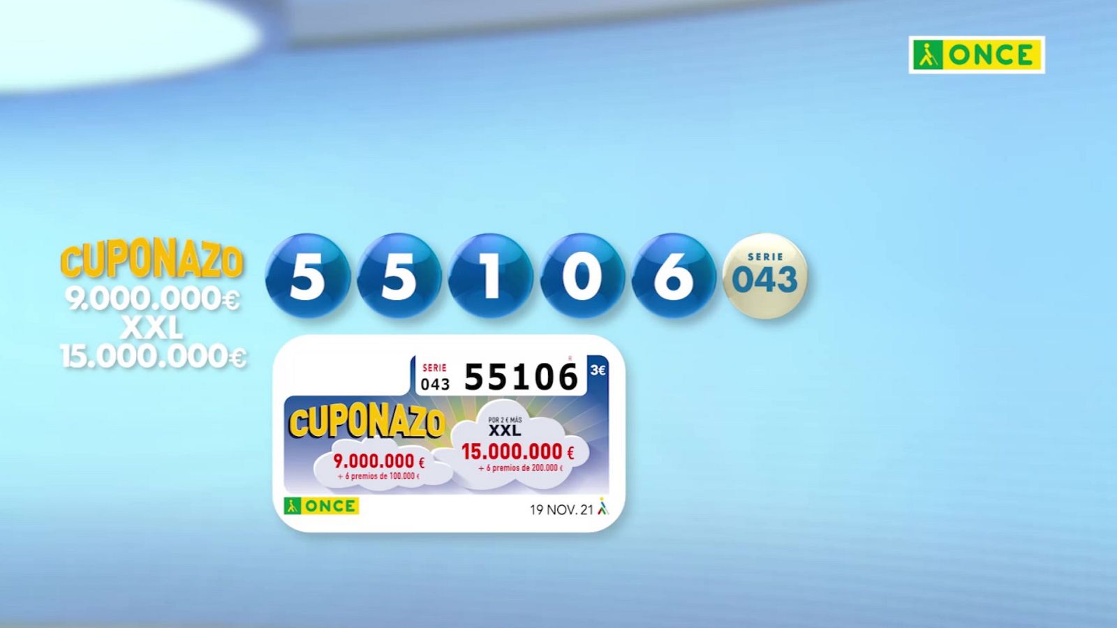 Sorteo ONCE - 19/11/21 - ver ahora