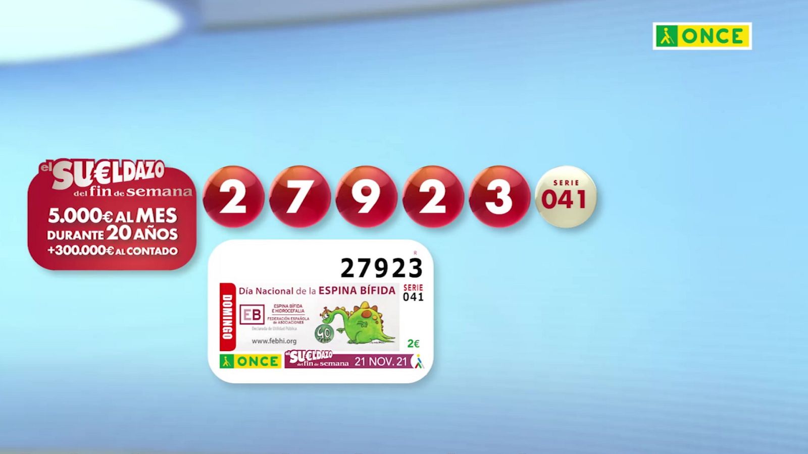 Sorteo ONCE - 21/11/21 - ver ahora