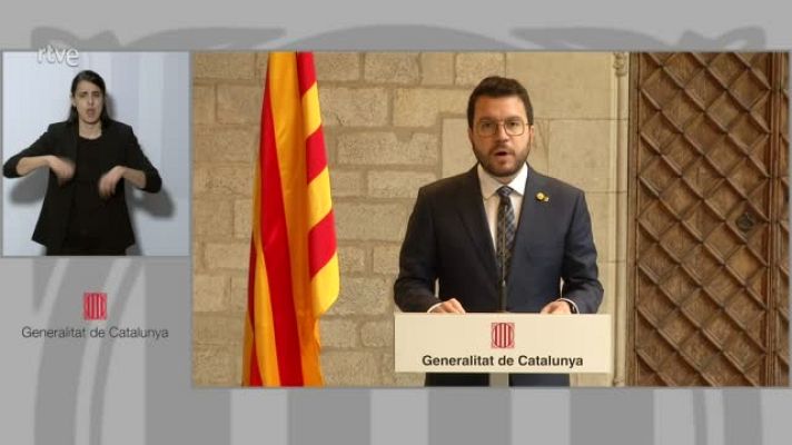  - Pere Aragones celebra l'acord amb la cup per aprovar les pressupostos