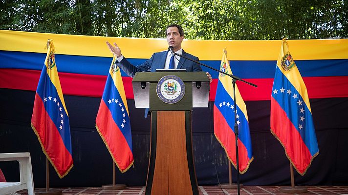 Telediario 1 - Guaidó se pronuncia sobre las elecciones en Venezuela: "No le veo ningún tipo de legitimidad a la dictadura"