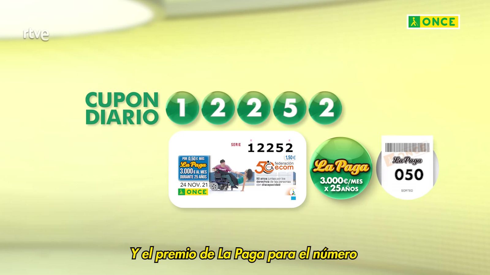 Sorteo ONCE - 24/11/21 - ver ahora