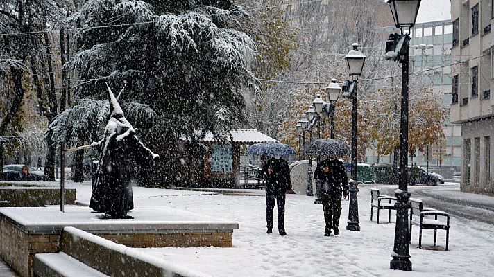 Telediario Matinal - Nieve en cordillera Cantábrica, Pirineos y sistemas Central e Ibérico