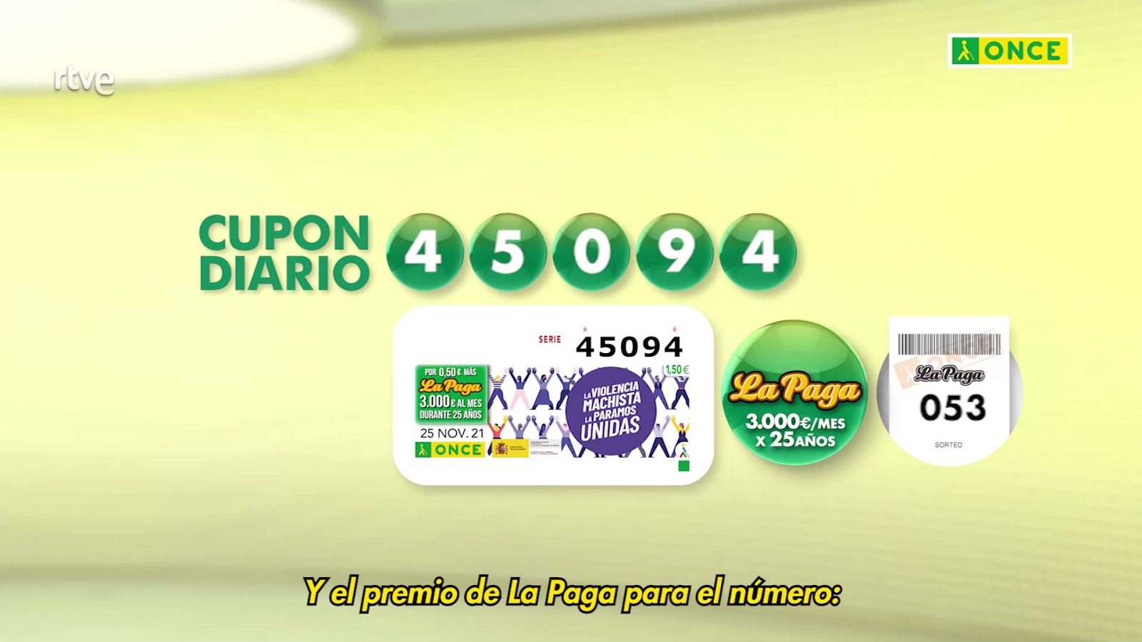 Sorteo ONCE - 25/11/21 - ver ahora