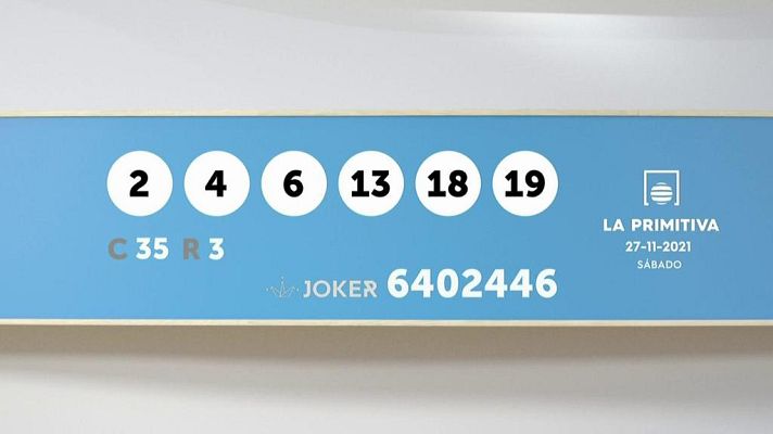 SELAE - Sorteo de la Lotería Primitiva y Joker del 27/11/2021