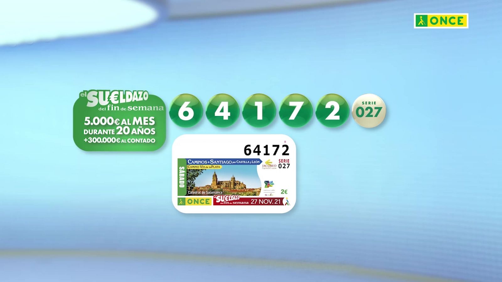 Sorteo ONCE - 27/11/21 - ver ahora