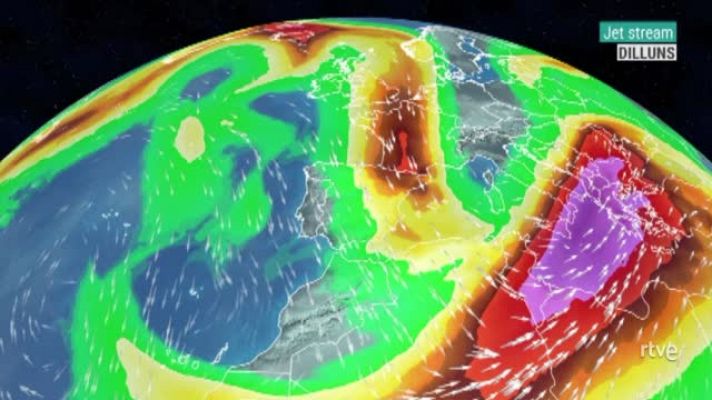  - Corrent en jet o "Jet Stream" durant les últimes hores
