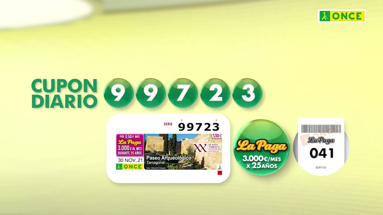 Sorteo ONCE - 30/11/21 - ver ahora