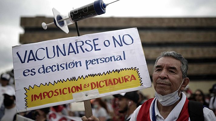 Telediario 2 - Los antivacunas contagiados lamentan no confiar en la ciencia