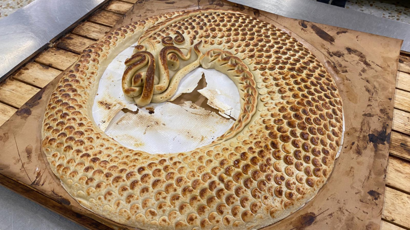 España Directo - Anguila de mazapán de más de medio metro