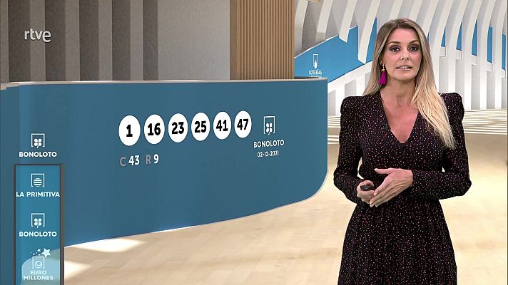 Loterías - Sorteo de la Lotería Nacional, Bonoloto, Primitiva y Jóker del 02/12/2021