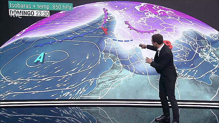 El tiempo - Cota de nieve bajando hasta 800/1000 m en el norte peninsular. Calimas en Canarias