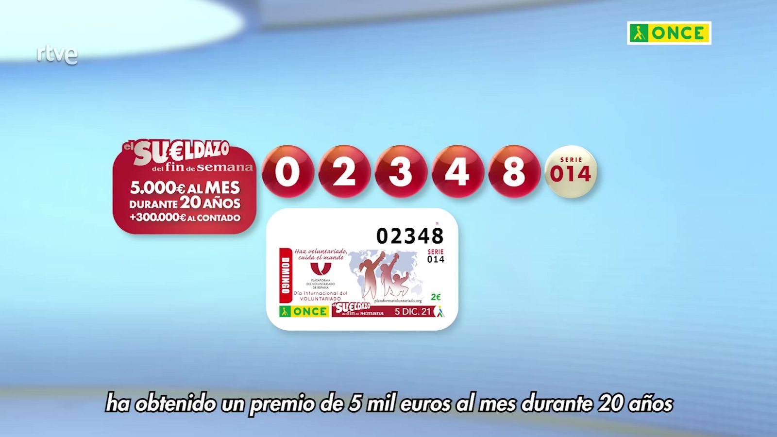 Sorteo ONCE - 05/12/21 - ver ahora