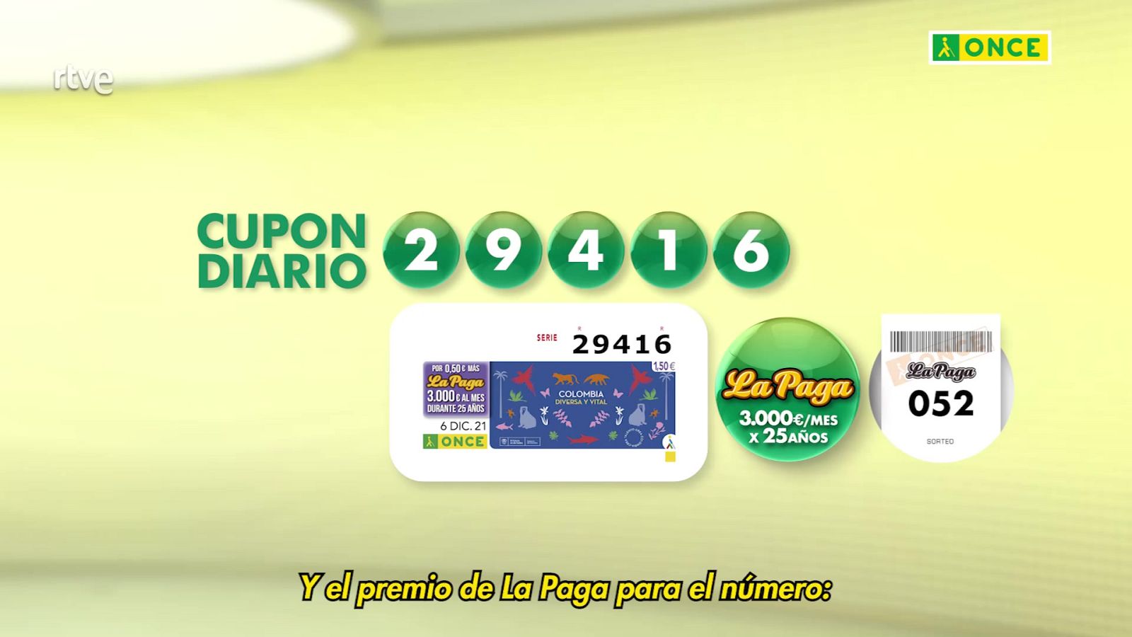 Sorteo ONCE - 06/12/21 - ver ahora