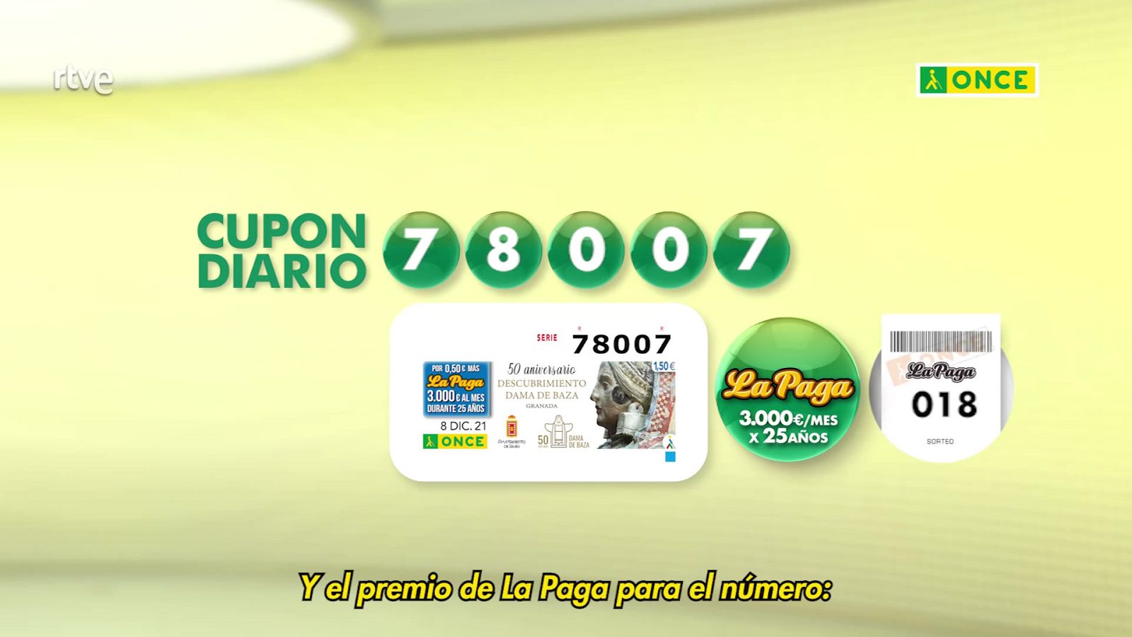 Sorteo ONCE - 08/12/21 - ver ahora