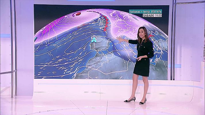 El tiempo - Precipitaciones localmente persistentes, así como deshielos, en el Cantábrico y Pirineos. Nieve en Pirineos