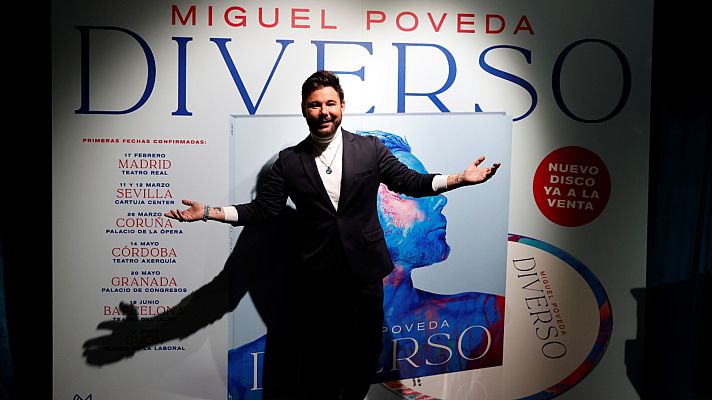Telediario 2 - Miguel Poveda presenta 'Diverso', su nuevo disco
