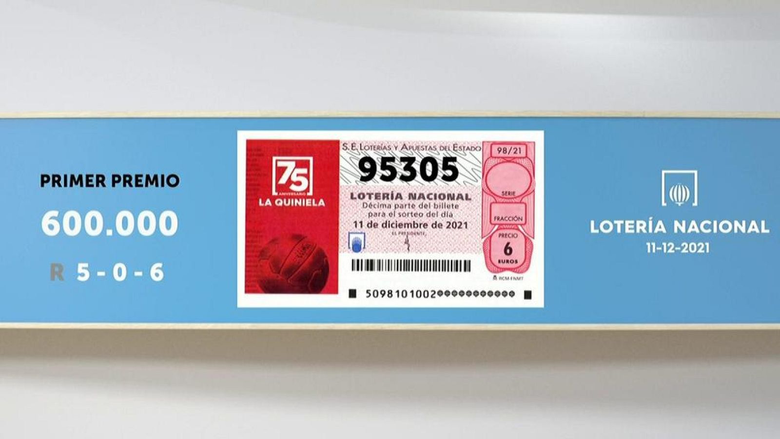 Sorteo de la Lotería Nacional del 11/12/2021 - Ver ahora