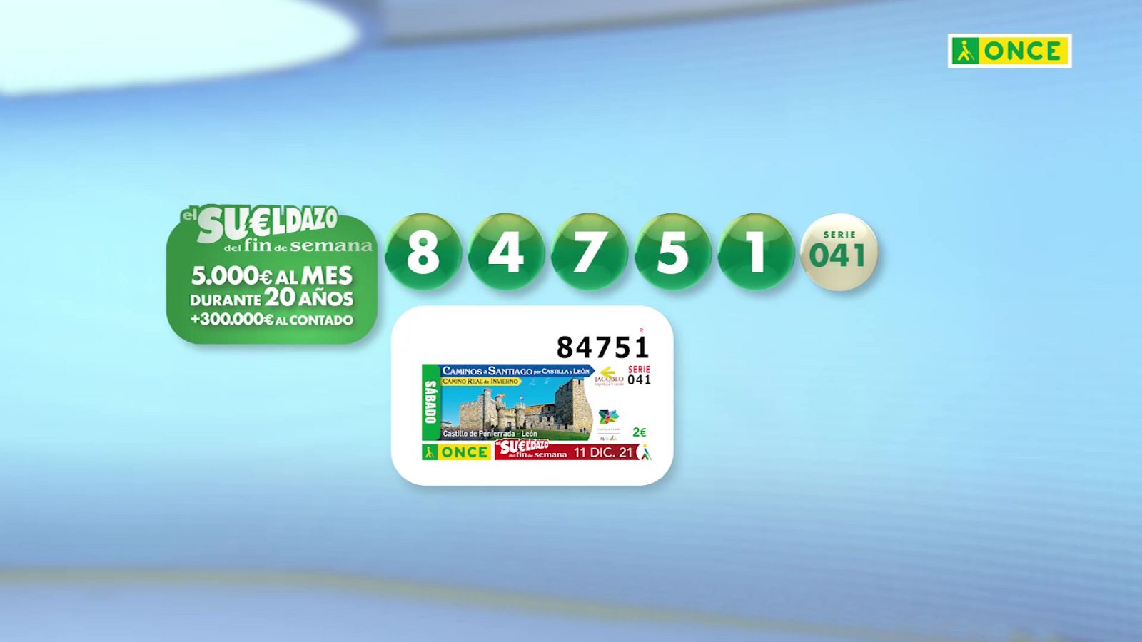 Sorteo ONCE - 11/12/21 - ver ahora