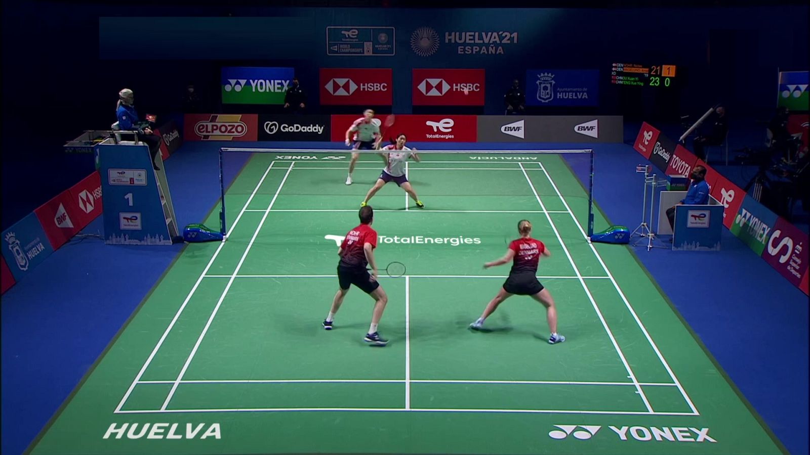 Bádminton - Campeonato del Mundo. Dobles mixtos: Nohr/Magelund - Ou/Feng - ver ahora