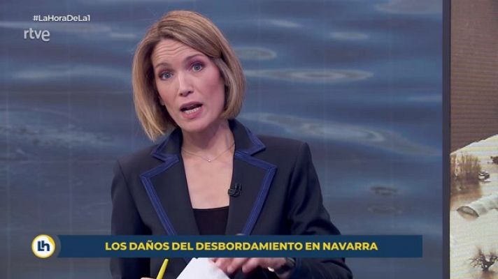 La hora de La 1 - En San Adrián, Navarra, baja el caudal de los ríos y deja al descubierto los daños causados