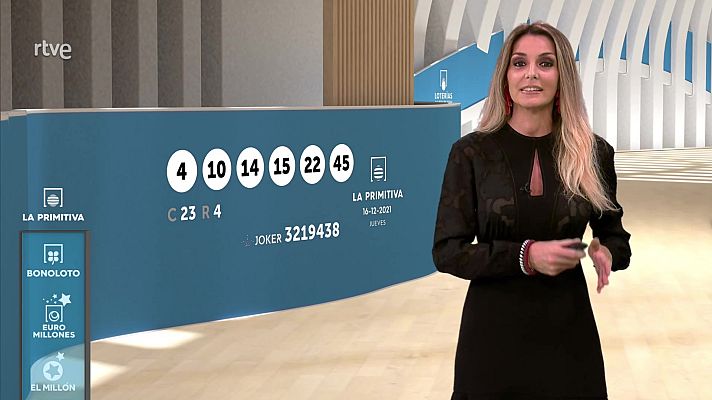 Loterías - Sorteo de la Lotería Nacional, Bonoloto, Primitiva y Jóker del 16/12/2021