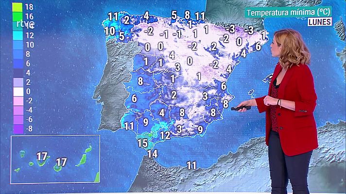 El tiempo - Nieblas extensas y persistentes en la cuenca del Ebro. Intervalos de viento fuerte del sureste en los litorales del oeste de Galicia y del golfo de Cádiz