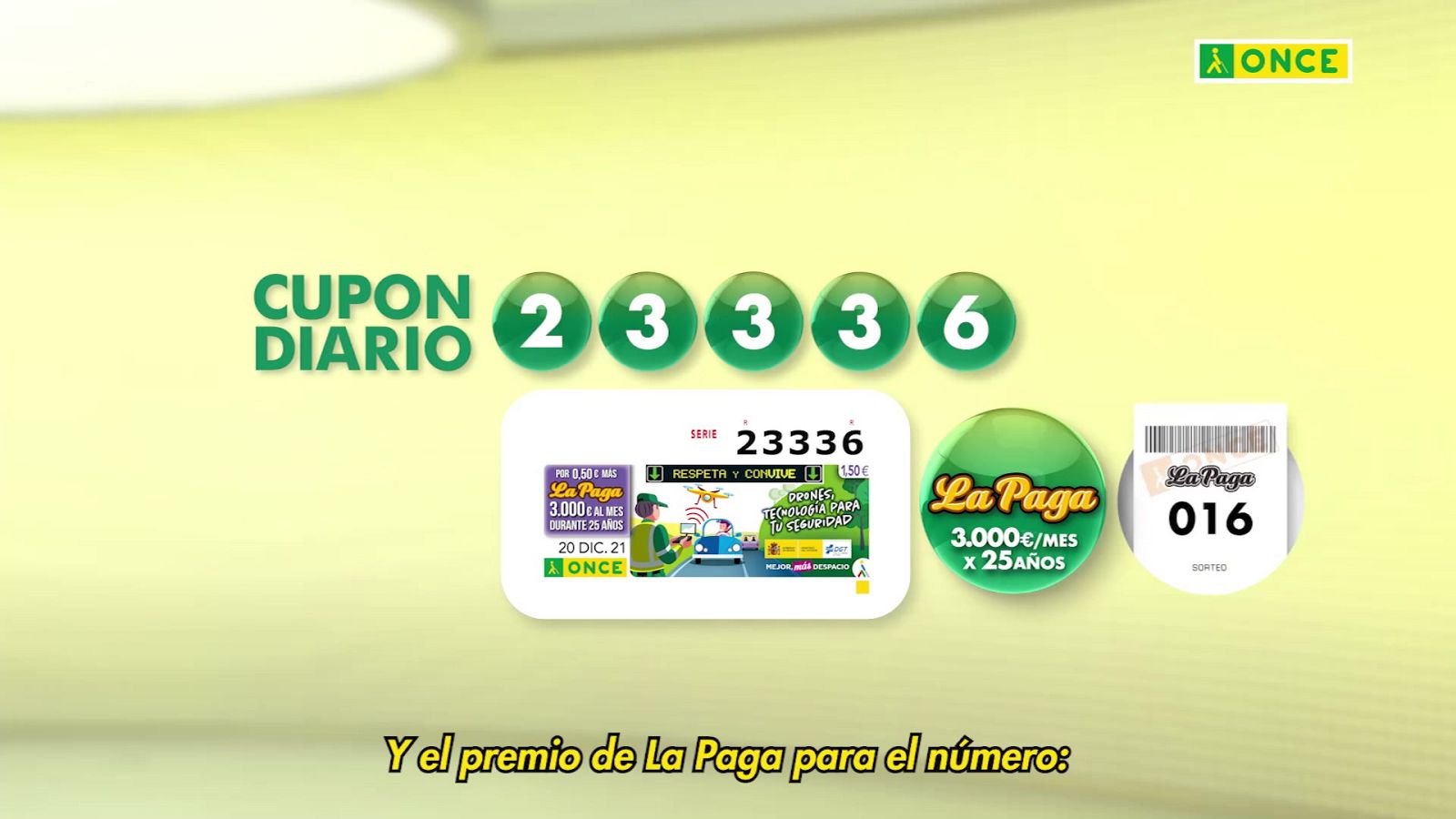 Sorteo ONCE - 20/12/21 - ver ahora