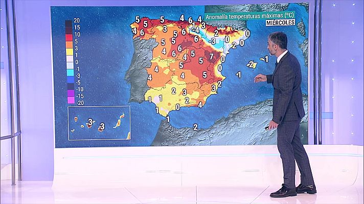 El tiempo - Probables nieblas extensas y persistentes en la cuenca del Ebro. Intervalos de viento fuerte en el oeste del litoral gallego