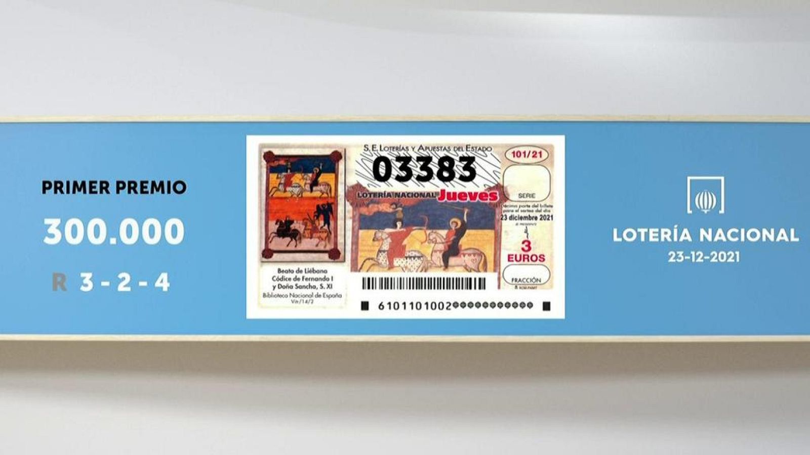 Sorteo de la Lotería Nacional del 23/12/2021 - Ver ahora