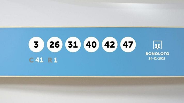 SELAE - Sorteo de la Lotería Bonoloto del 24/12/2021