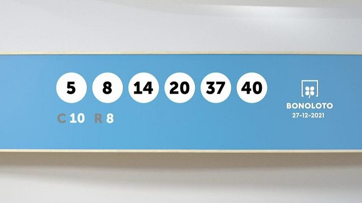 SELAE - Sorteo de la Lotería Bonoloto del 27/12/2021