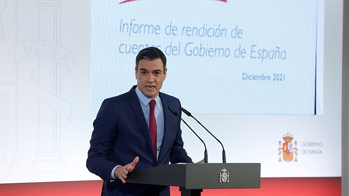 Informativo 24h - Sánchez dice que su gobierno ha cumplido el 50,2% de sus compromisos: "La pandemia no ha sido un freno"