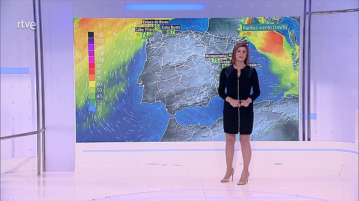 El tiempo - Intervalos de viento fuerte en el litoral de Galicia, en Tarragona y Mallorca