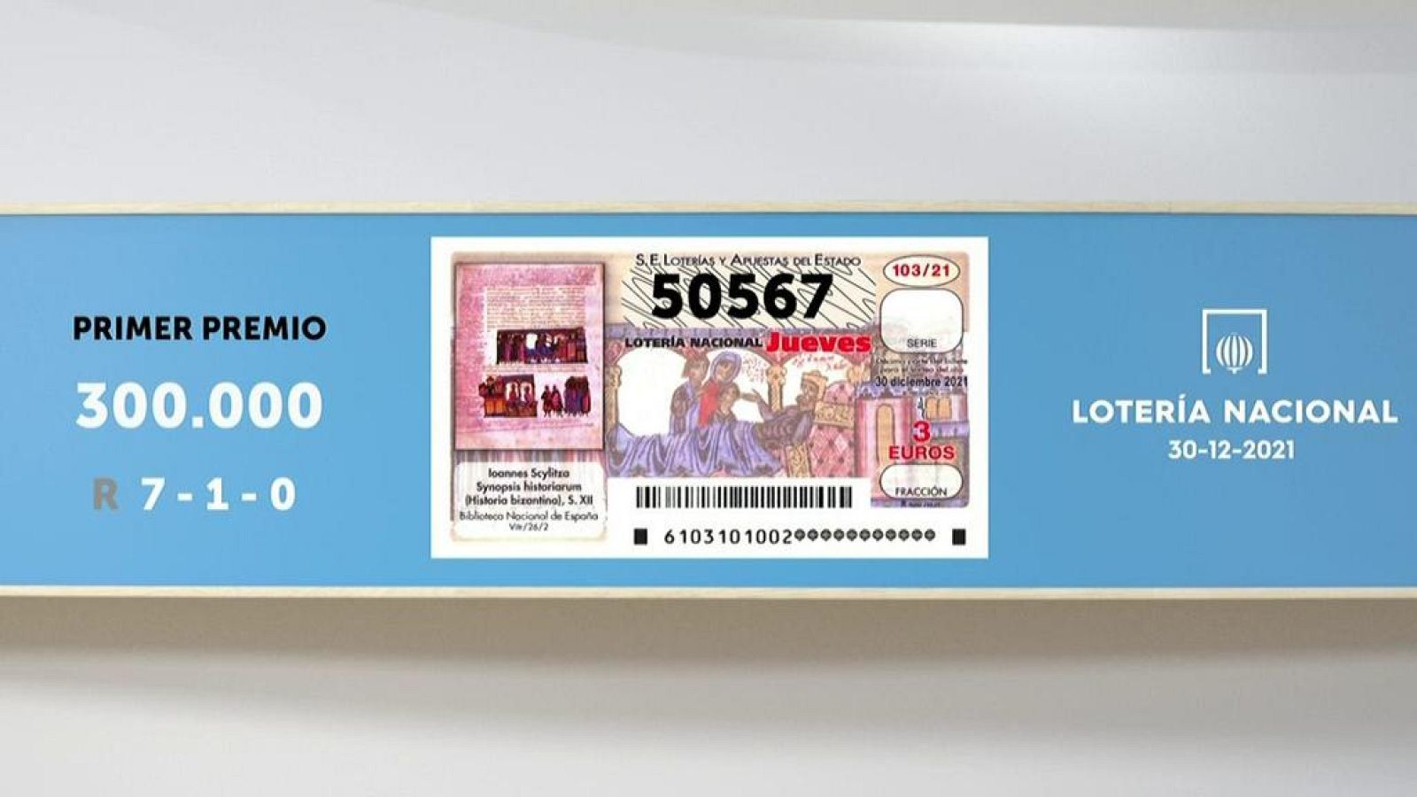 Sorteo de la Lotería Nacional del 30/12/2021 - Ver ahora