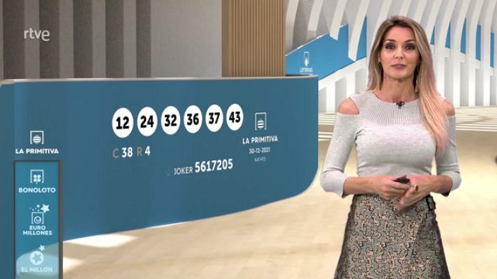 Loterías - Sorteo de la Lotería Nacional, Bonoloto, Primitiva y Jóker del 30/12/2021