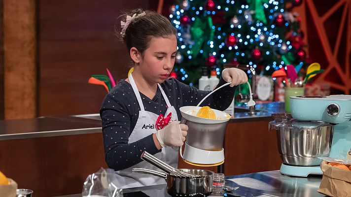 MasterChef Junior - Ariel brilla con su precisión en el postre de mandarina