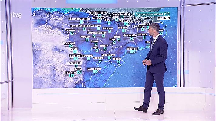 El tiempo - Nieblas en áreas del interior peninsular y del Mediterráneo, localmente persistentes en las cuencas del Duero y del Ebro