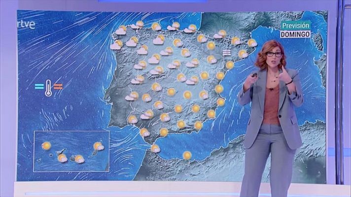El tiempo - Temperaturas diurnas con valores superiores a los normales