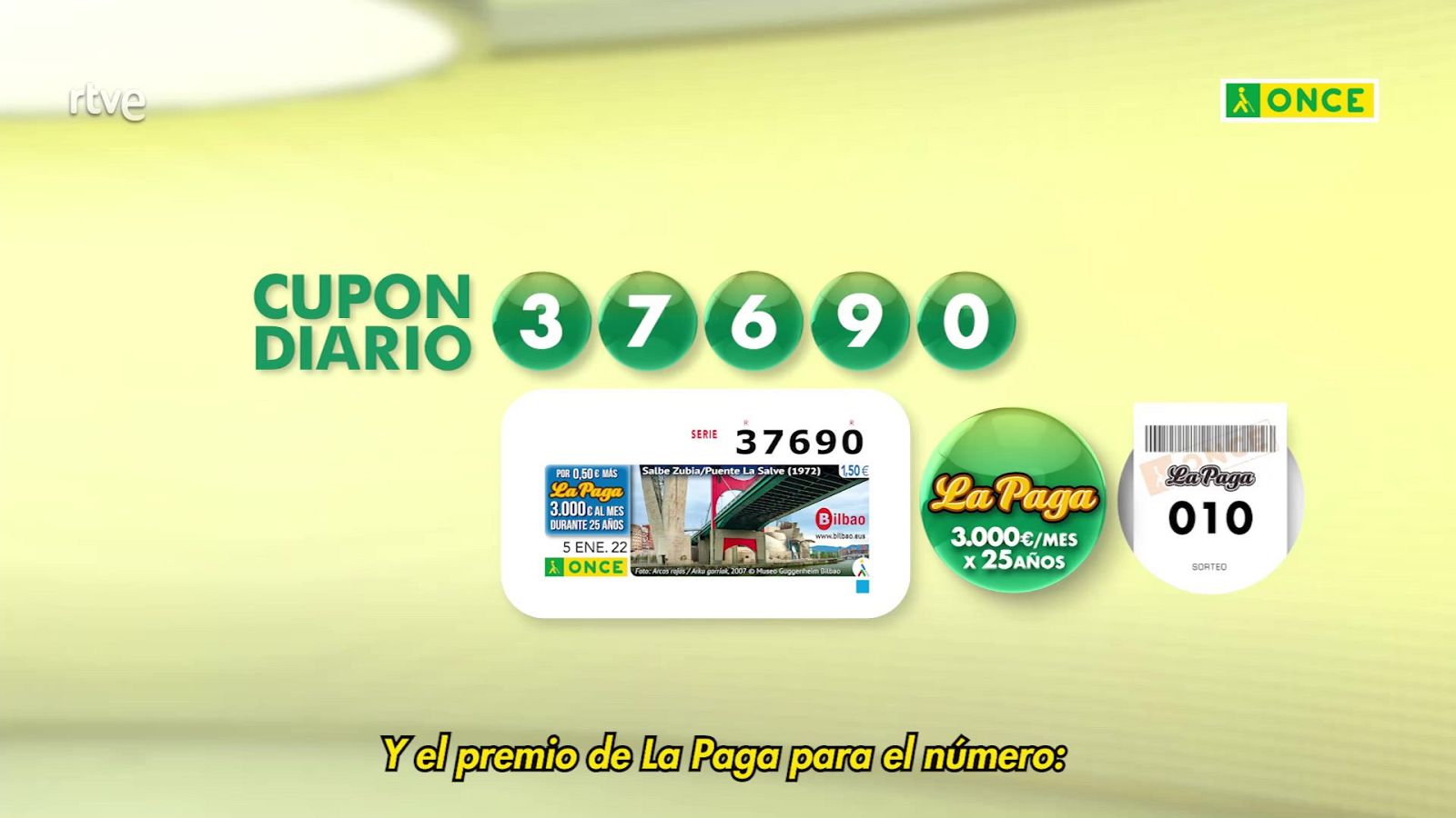 Sorteo ONCE - 05/01/22 - ver ahora